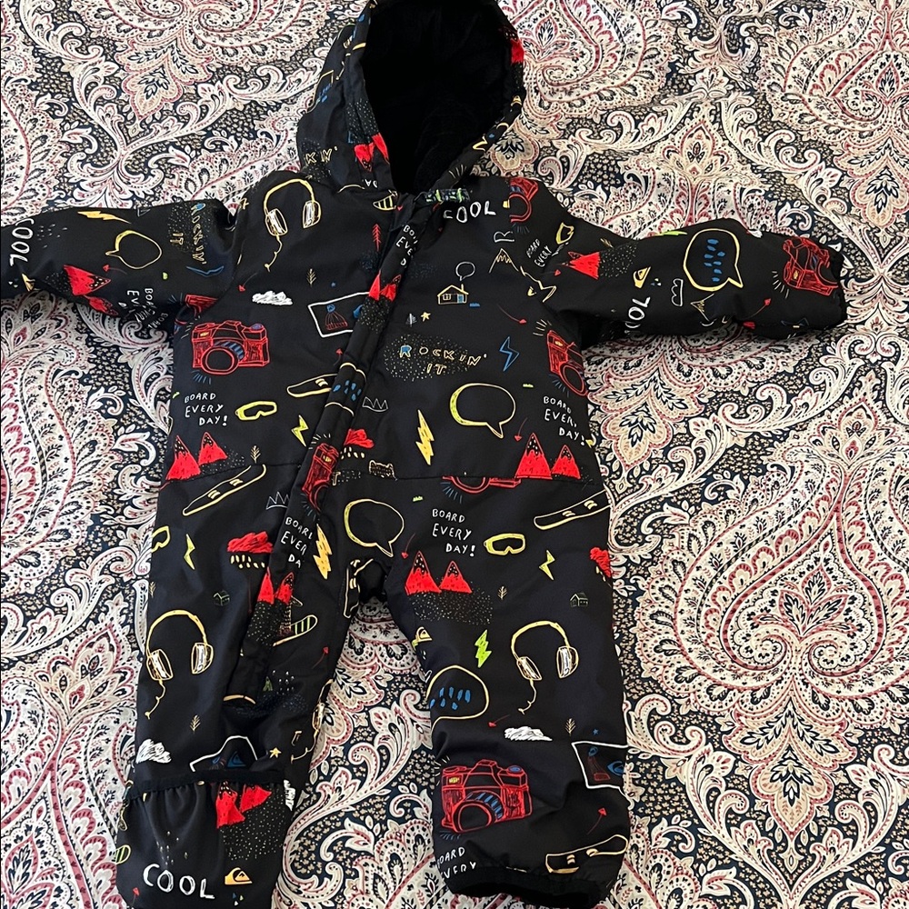 Colorful Graphic Baby Snowsuit